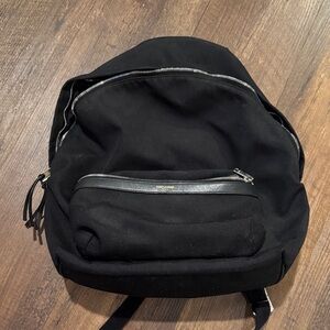 Saint Laurent Black Nylon Backpack